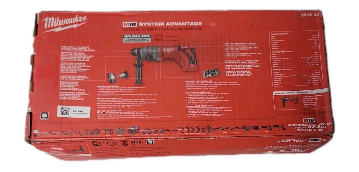 NEW!! MILWAUKEE M18 1 in. SDS-Plus D-Handle Rotary Hammer (Tool-Only) gallery
