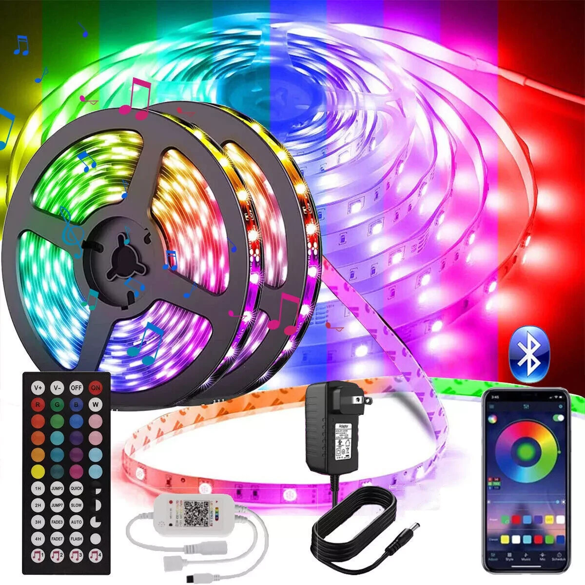 YORMICK 33ft Waterproof LED RGB Strip Lights gallery