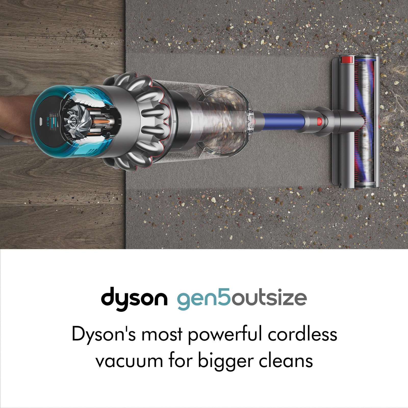 Dyson Gen5outsize Cordless Vacuum | Nickel/Blue | Refurbished gallery