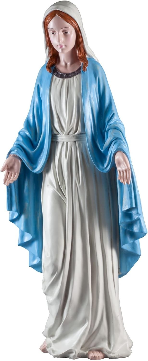 Fox Valley Traders Virgin Mary Garden Statue 19½" Outdoor Patio Resin Sculpture gallery