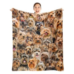 Yorkshire Terrier Dog Throw Blanket Flannel Sofa Bed Teen Gift 50×60 Inch