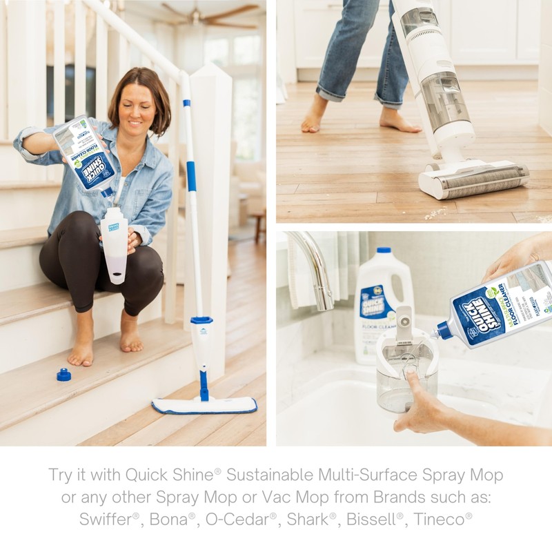 Quick Shine Multi Surface Floor Cleaner 64oz | Ready to Use, Dirt Dissolving, gallery