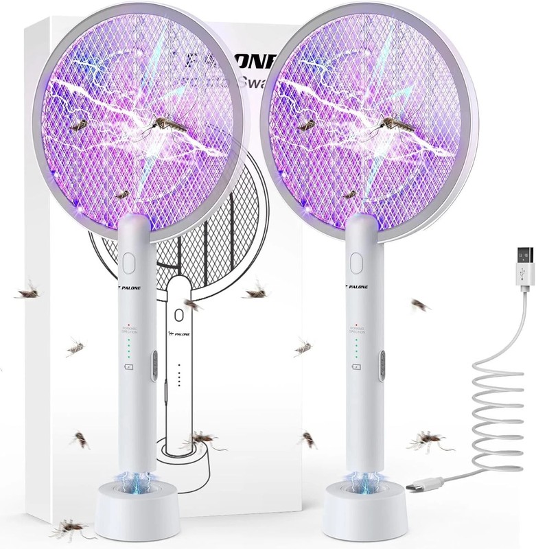 2Pack Electric Bug Zapper Fly Swatter Zap Mosquito Killer Pest Insect Racket USA gallery