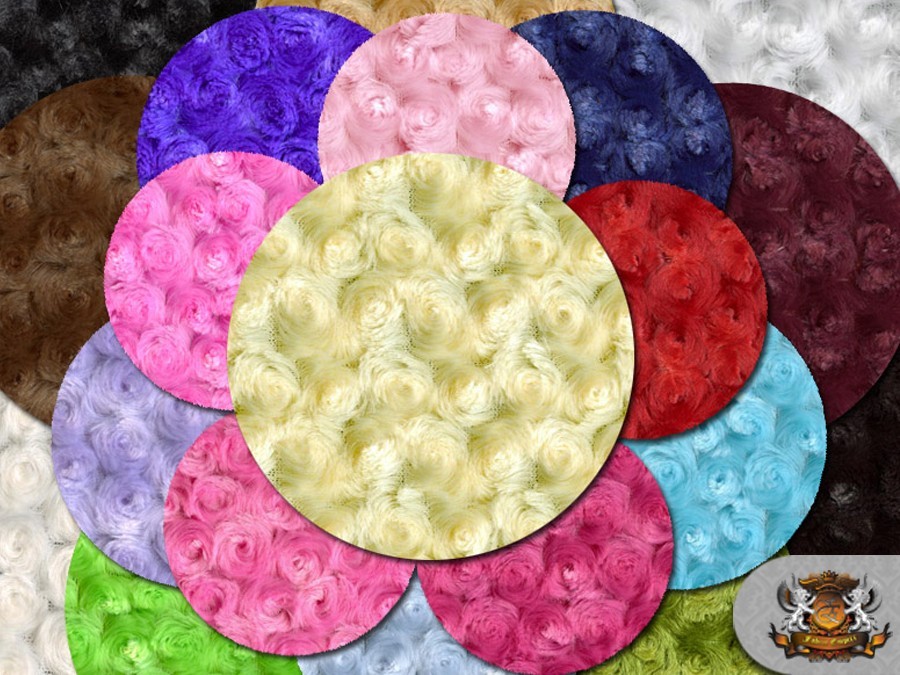 Minky Rosebud Fabrics / 58" Wide / Sold by the Yard gallery