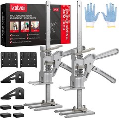 Labor Saving Arm Jack 2 Pack 10″ Height-Adjustable All-Metal Hand Lifting Jack