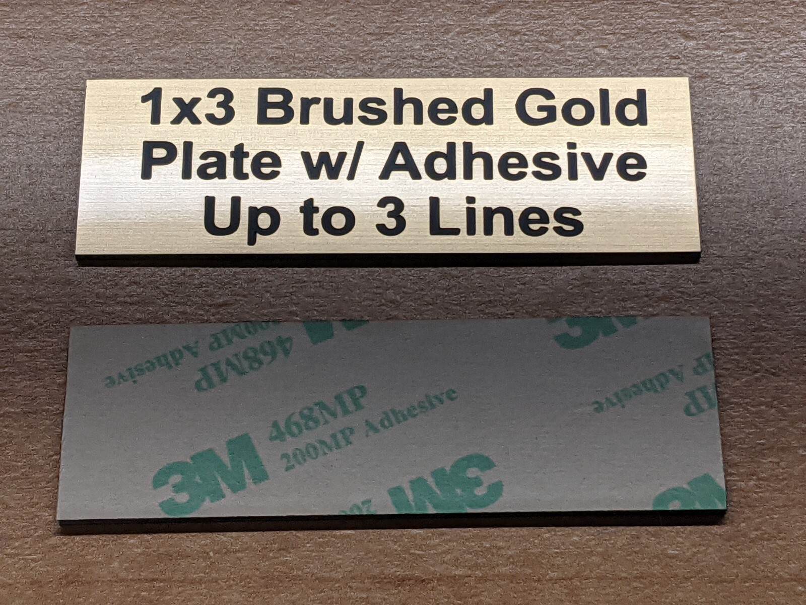 Custom Engraved 1x3 Gold Silver Copper Bronze Plate Nameplate Tag ID Plate gallery