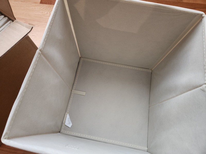 Amazon Basics Foldable Storage Cubes 6-Pack Beige 10.5"x10.5"x11" New Open-Box gallery