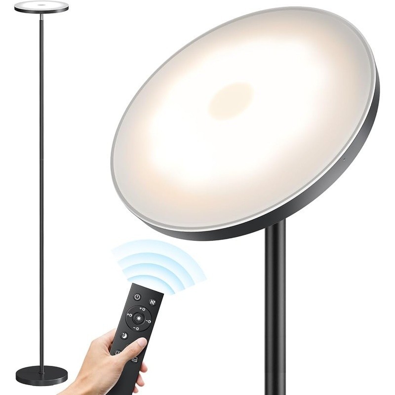 Super Bright Dimmable LED Floor Lamp W/ Remote 350° Rotation Energy Saving New gallery