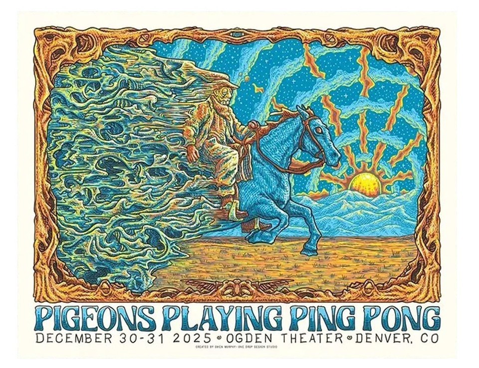 Pigeons Playing Ping Pong Concert Poster December 30 31 2025 Denver gallery