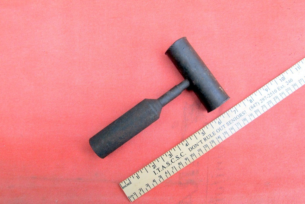 Shopmade Solid Steel 2lb 9oz Hammer/Mallet 5 1/2'' Knurled Handle 1 1/4'Dia Face gallery