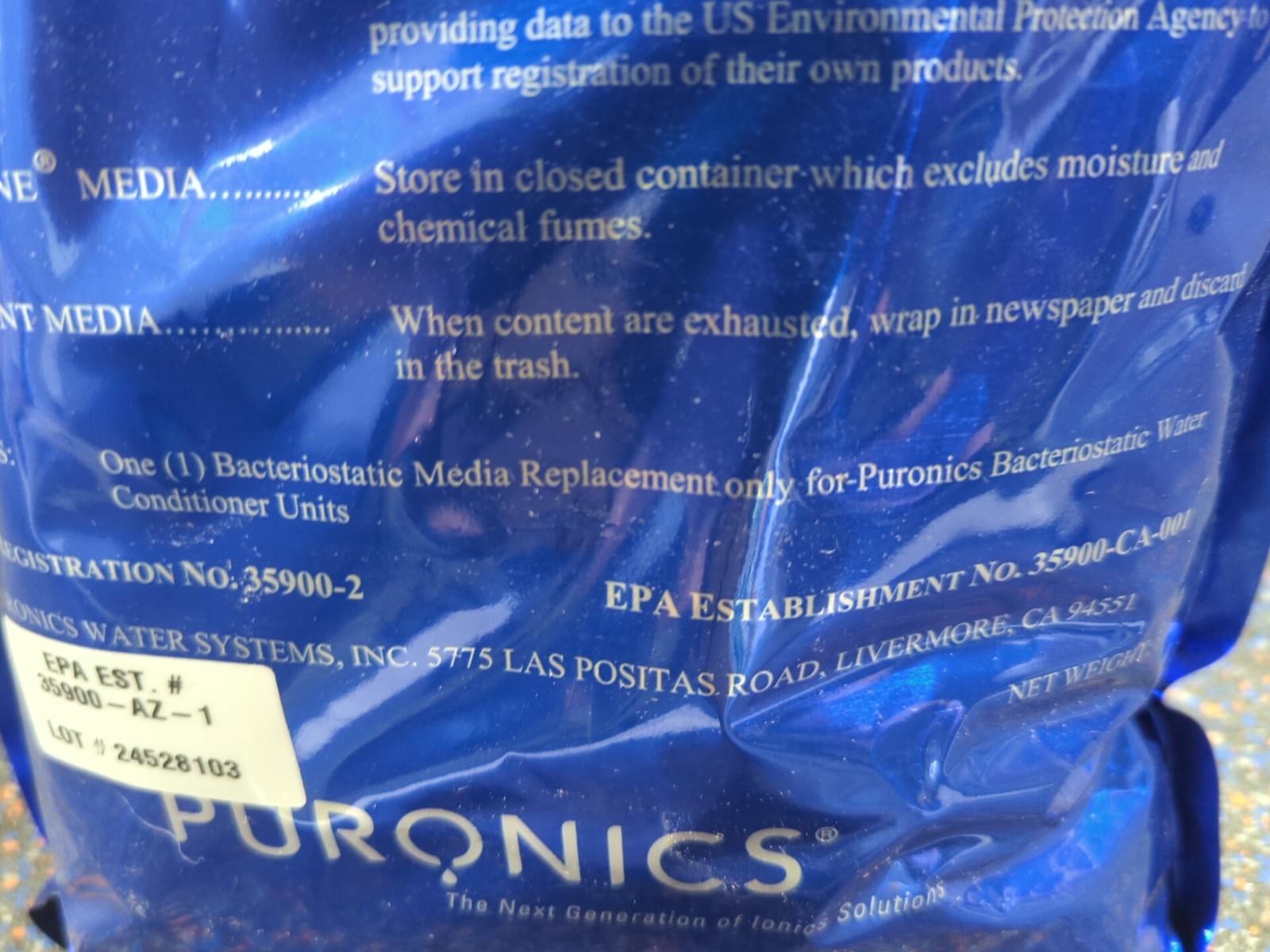 Puronics HYGENE Bacteriostatic Water Media Replacement New Sealed 2024 Lot 24328 gallery
