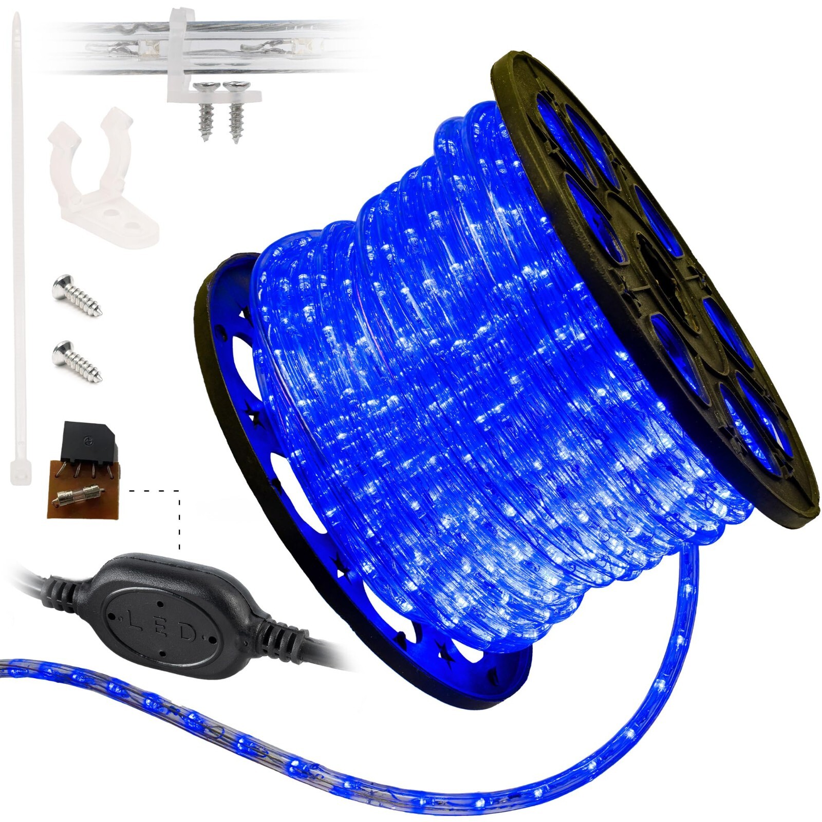 Blue Flexible LED Rope Light Accent Indoor Outdoor Tree- 10/20/25/50/100/150FT gallery