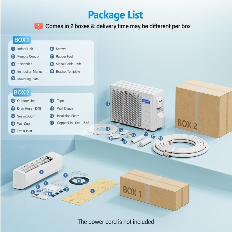 24000 BTU Mini Split Air Conditioner Heat Pump System Wifi Up to 1500 Sq.Ft 230V gallery
