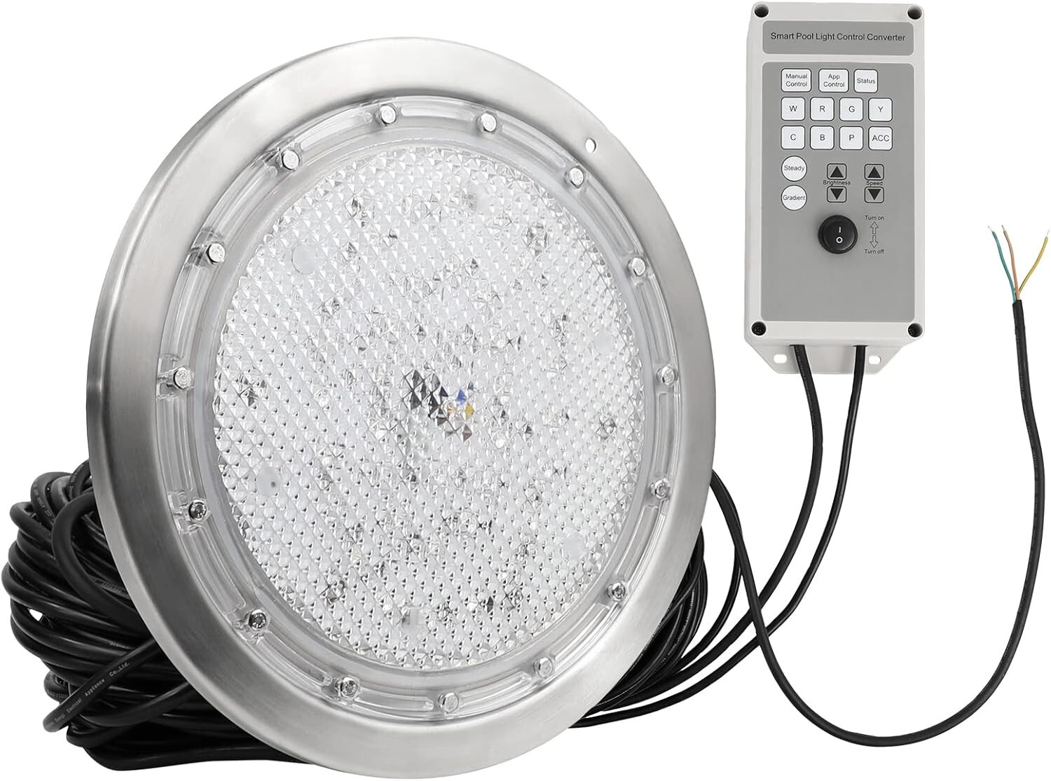 Pomeade 10” RGB LED Pool Light, with Transformer, App Control, 50ft gallery