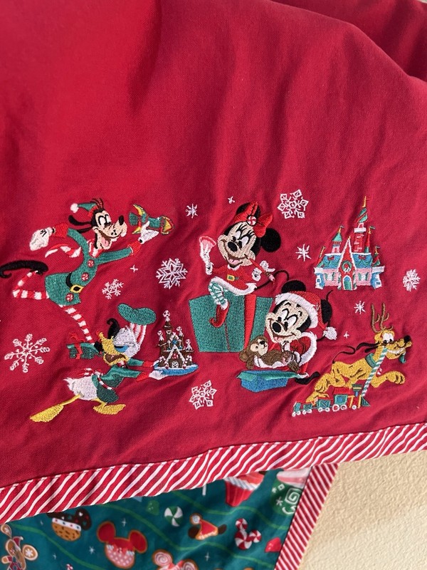 Disney Parks Reversible Table Runner 15 In. X 72 In. Mickey Mouse Gingerbread z7 gallery