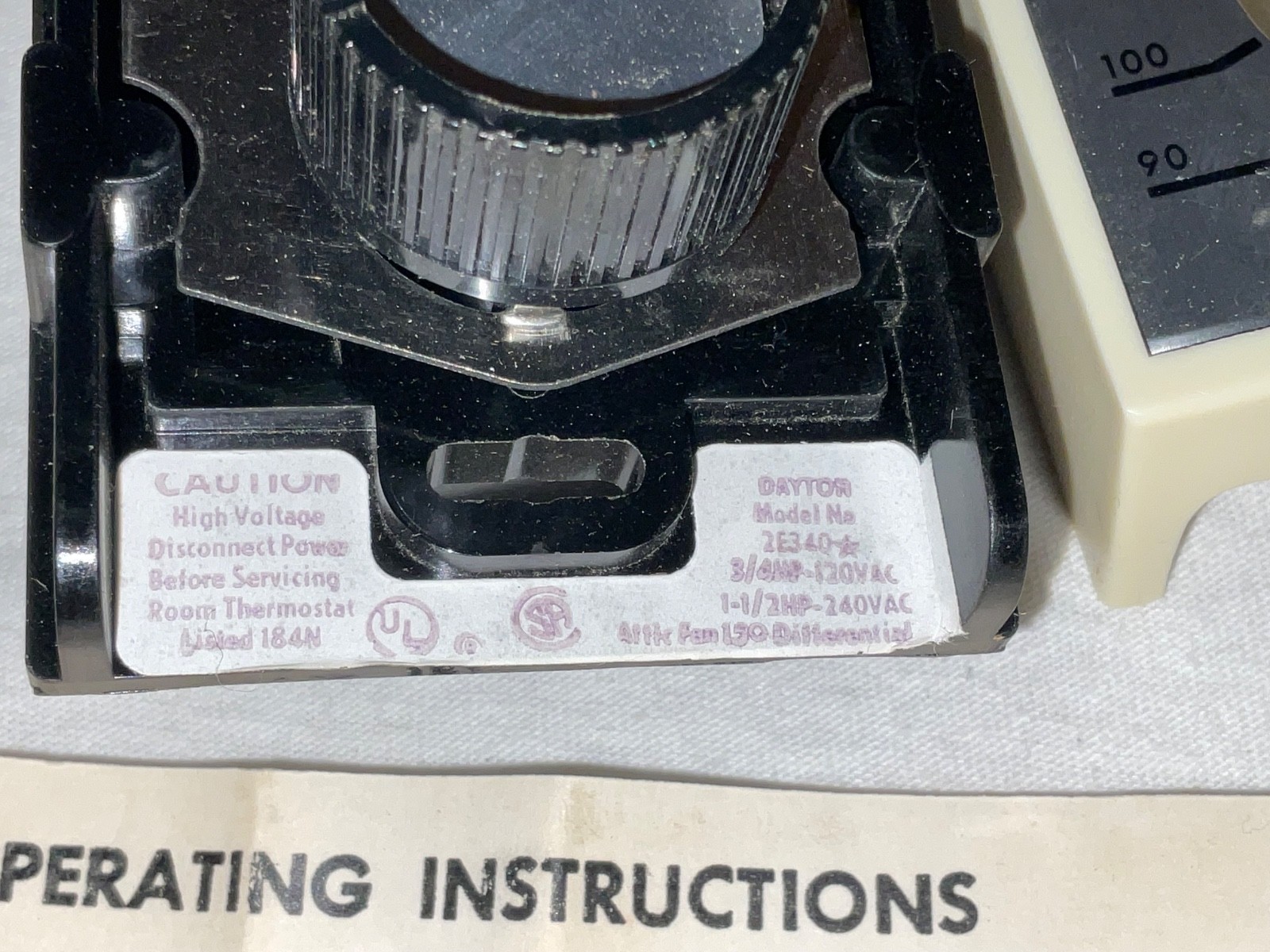 Dayton 2E340 Line Voltage Cooling Thermostat For Attic Fans New Old Stock gallery