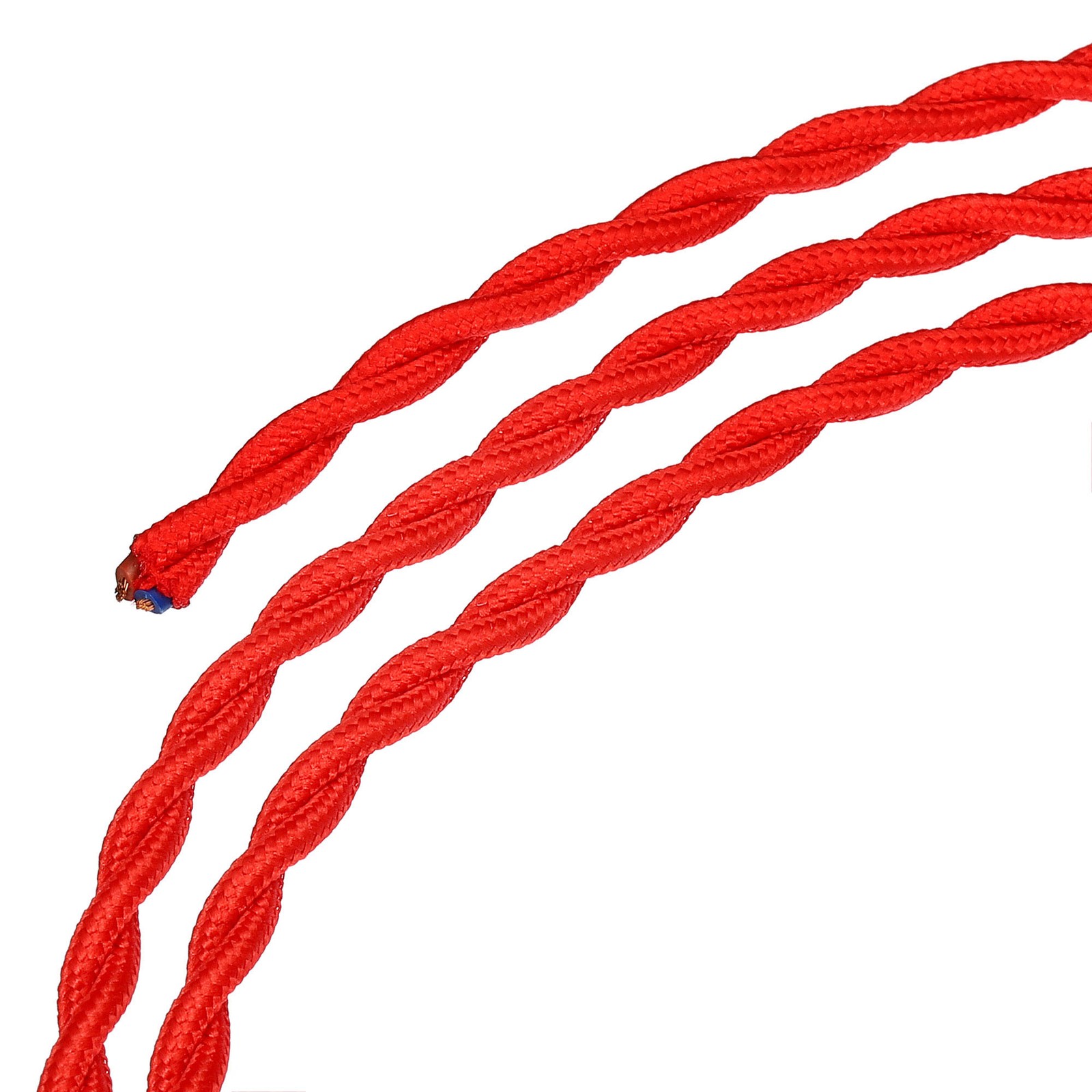 Twisted Cloth Covered Wire 2 Core 18AWG 5m/16.4ft,Electrical Cable,Red gallery