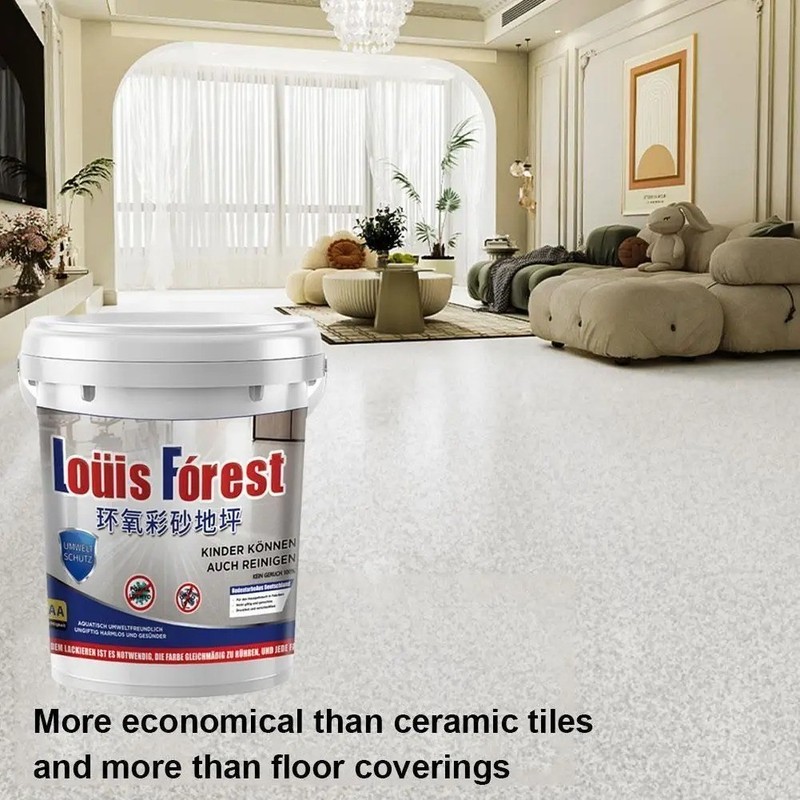 High-Gloss Marble Effect Epoxy Floor Coating, Louis Forest Epoxy Floor Paint - gallery