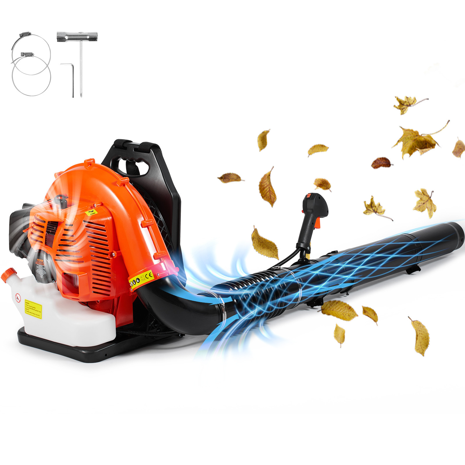 VEVOR Backpack Leaf Blower 79CC 2-Cycle Gas Leaf Blower 930CFM Air Volume 184MPH gallery