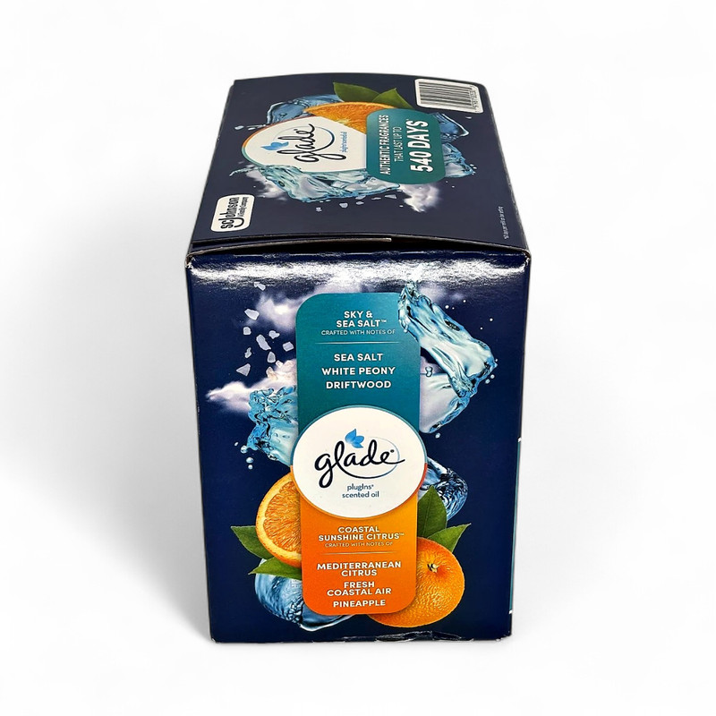 Glade Plugins Scented Oil Warmer 9-Refills Sky Sea Salt/Coastal Sunshine Citrus gallery