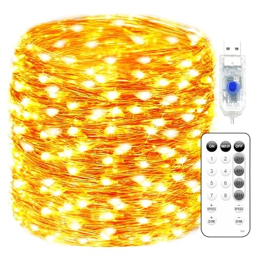 Fairy Lights Plug in 66FT 200 LED USB Twinkle Lights for Bedroom Warm White gallery