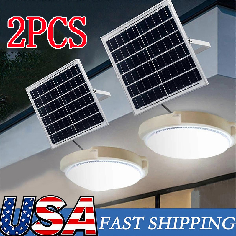 Solar Panel Powered Light Pendant Ceiling Lamp Indoor Outdoor Garden Shed Barn gallery
