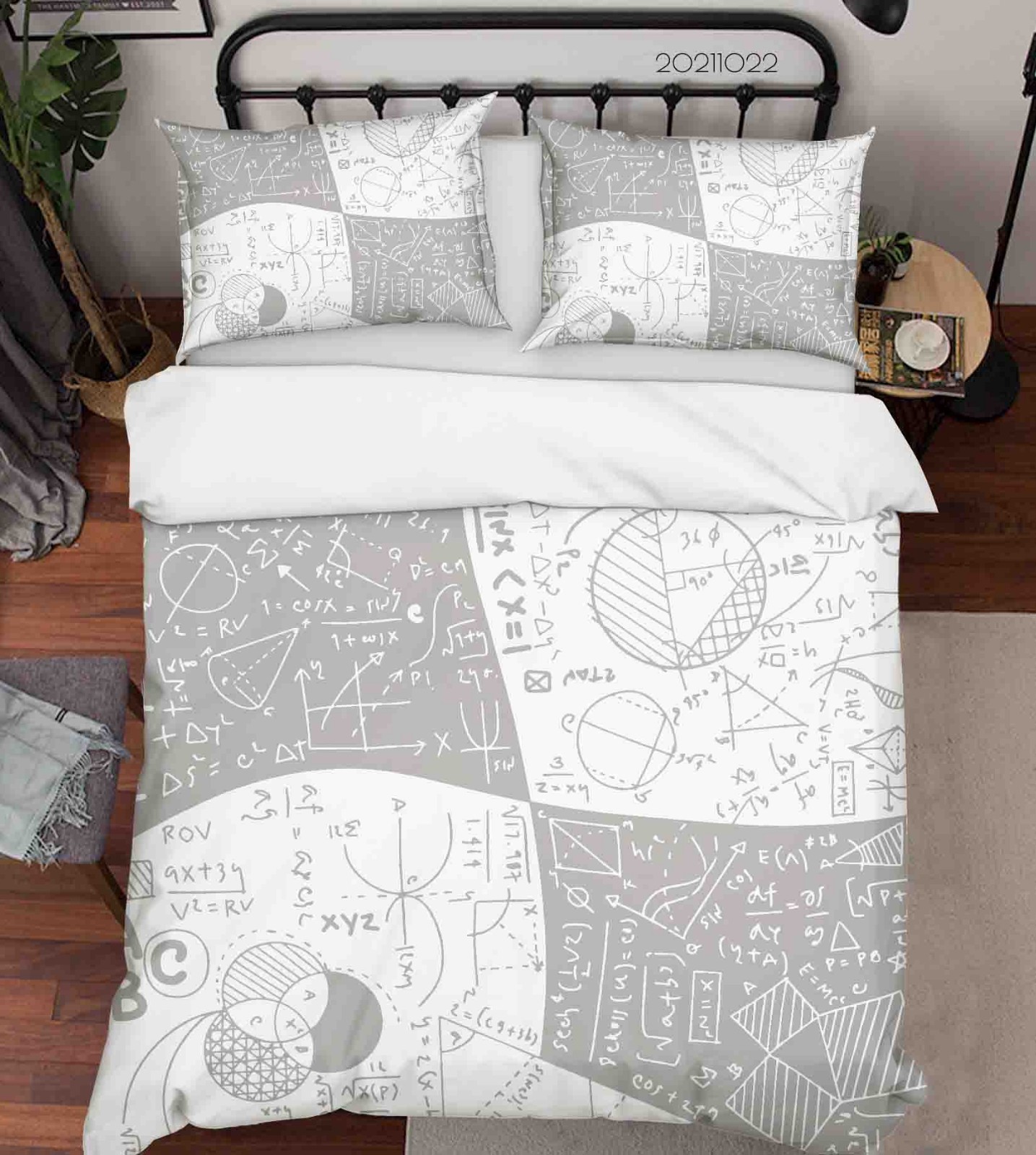 3D Physics Formula Graffiti Quilt Cover Set Bedding Sets Pillowcases 2 gallery