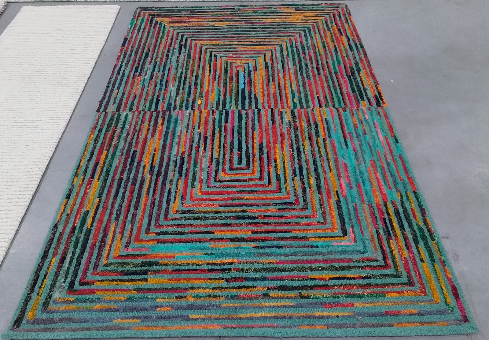 TEAL 5'-0" x 8'-0" Back Stain Rug, Reduced Price 3172810590 NAN603A-5 gallery