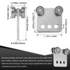 4PCS Trolley Assembly Rollers for 1-5/8" Strut Channel Four Bearing gallery