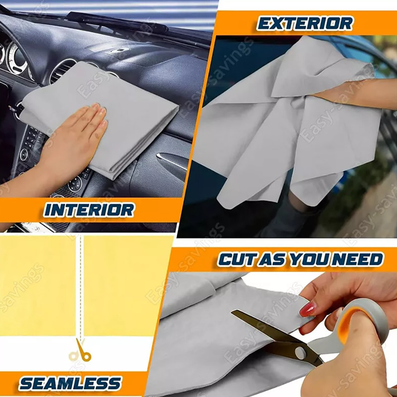 2pcs Chamois Synthetic Multi Purpose Cleaning Cloths Shammy Car Wash Towel Auto gallery