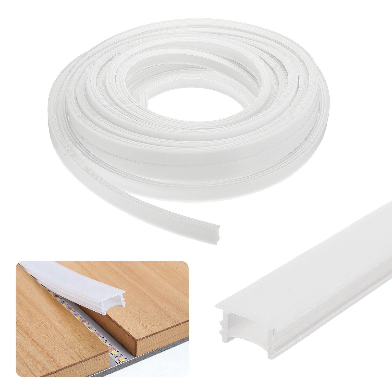 32.8ft/10m LED Diffuser Channel, 15x10mm Silicone LED Channel System gallery