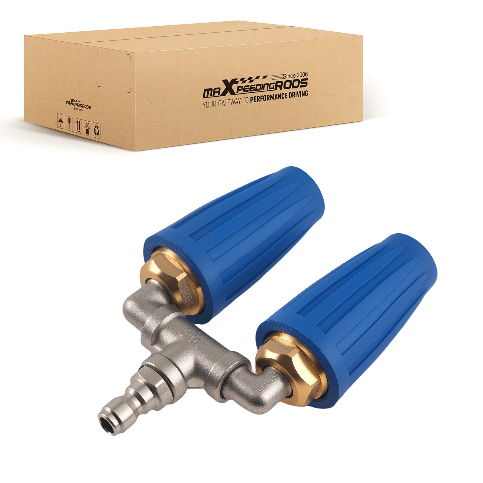 Dual Turbo Nozzle Pressure Washer 4000PSI 304SS 4-6 GPM 1/4" Quick Connect gallery