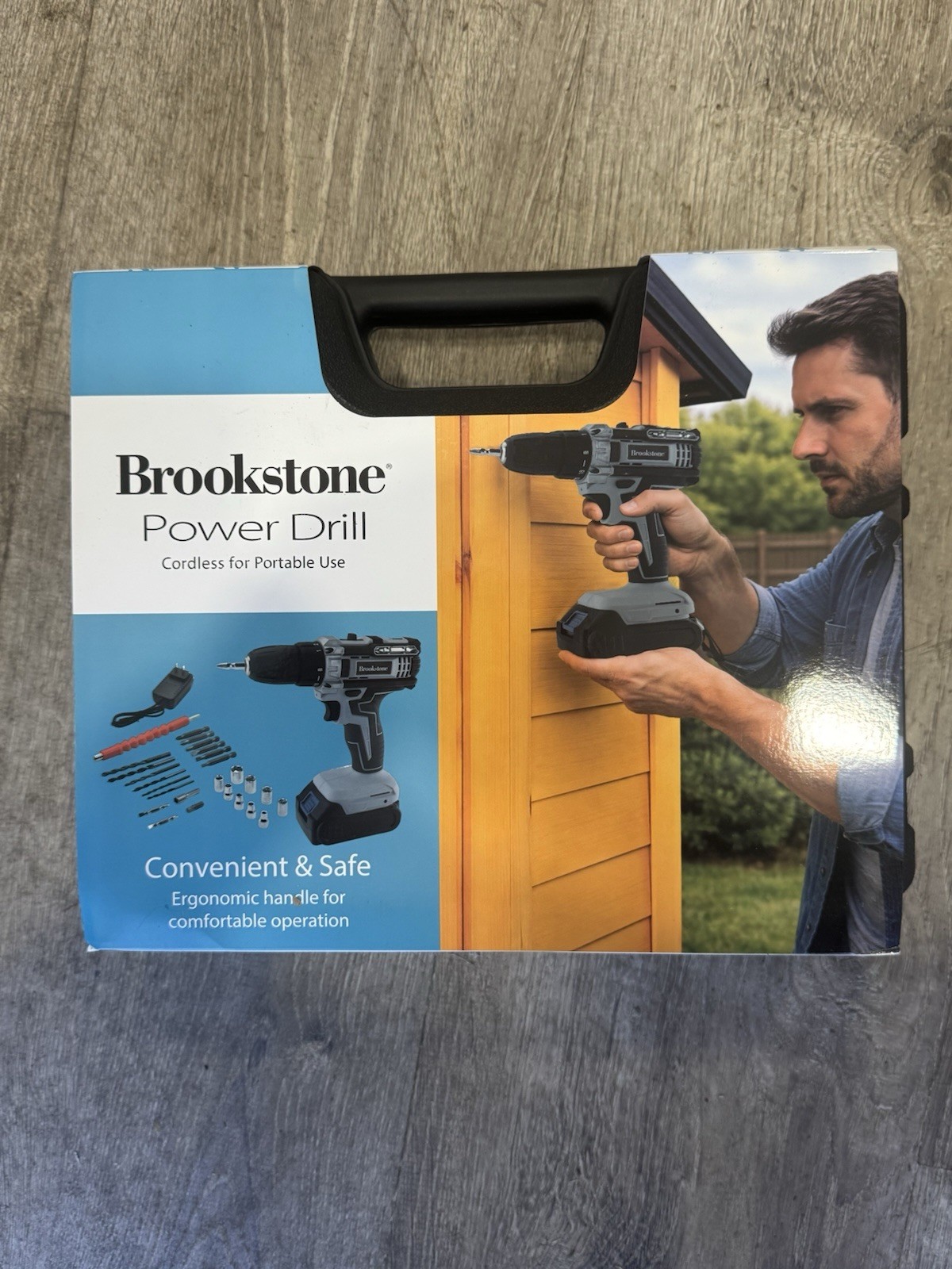 NIB Brookstone 21V Power Drill Cordless 30 Piece Charger, Battery, Carrying Case gallery