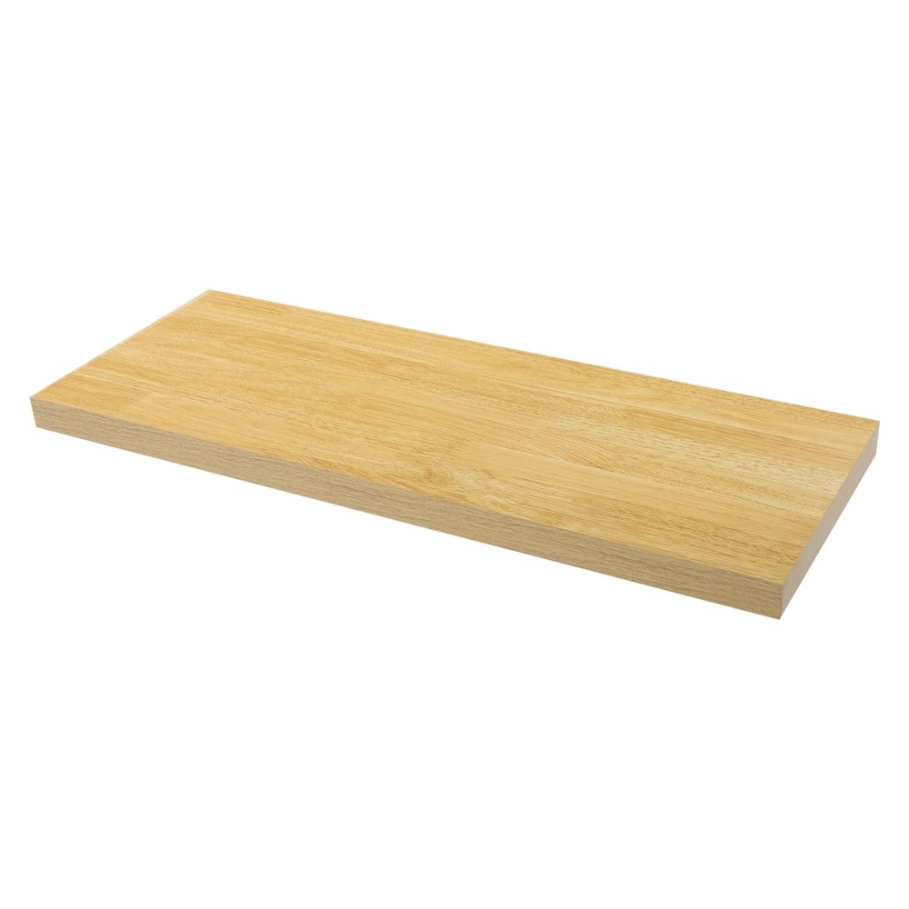 Rectangular Rubberwood Butcher Block Countertop Adjustable 75x30x3.5cm