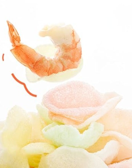 Prawn Shrimp Flavored Chips Quick Frying Snack Party Appetizer Uncooked 16 oz gallery