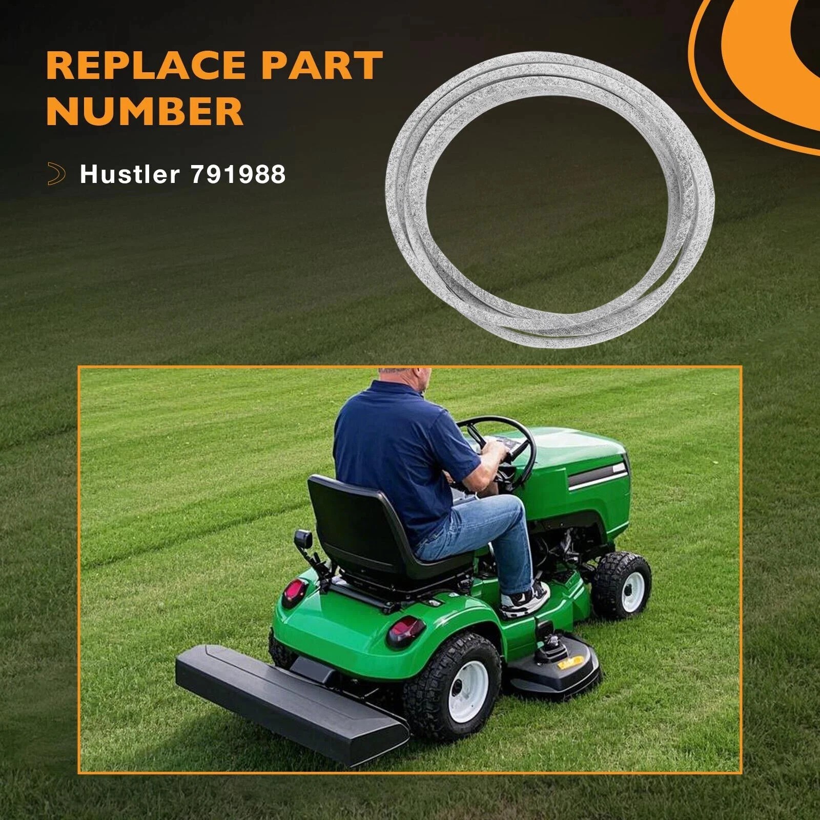 52" Deck Drive V-Belt Fits Hustler Raptor 124379 117164 Zero Turn Mower 791988 gallery