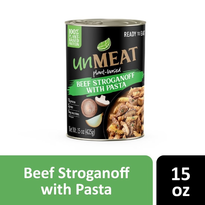 (2 pack) UnMEAT Plant-Based Beef Stroganoff with Pasta, 15oz Can gallery