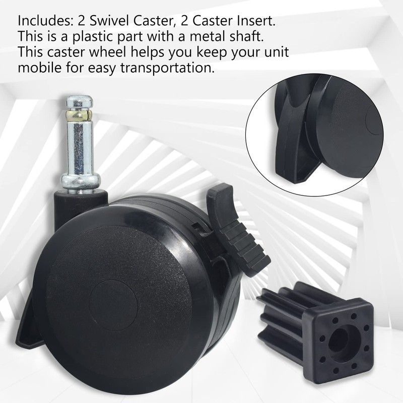4 Pack 70360 Locking Caster with Insert for Weber Genesis E-310 Spirit Series gallery