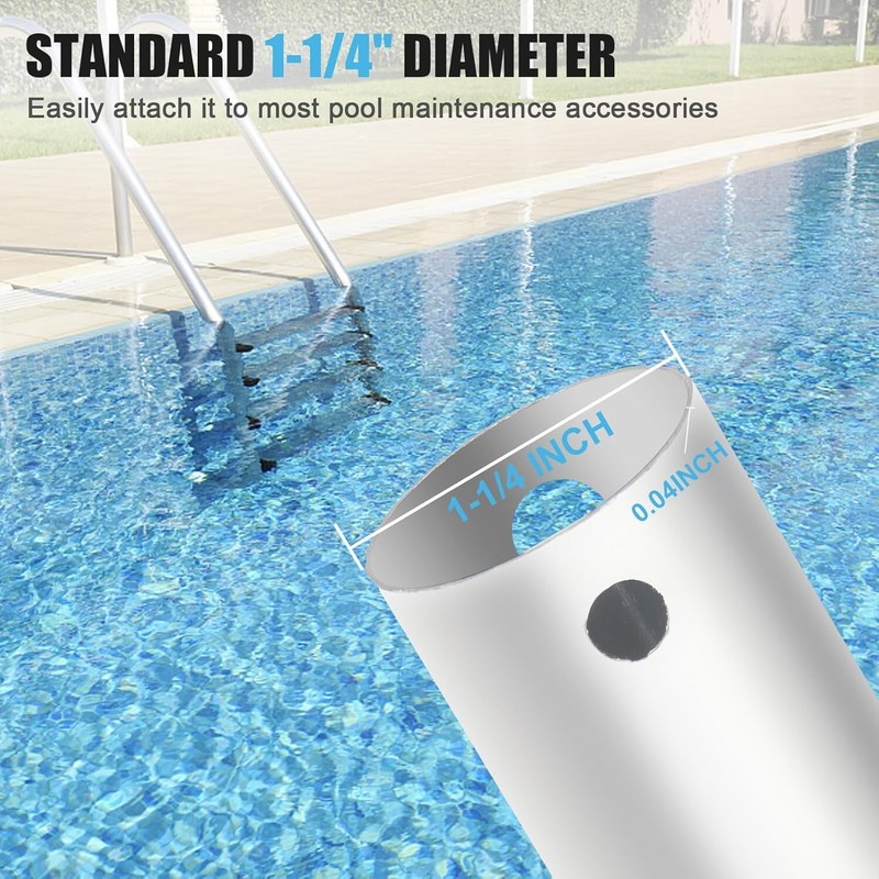 Pool Pole - Professional 12 Foot Telescoping Swimming Pool Cleaning Poles, Adjus gallery