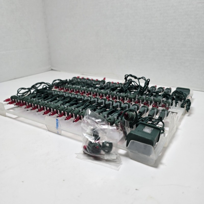 Joybrite Christmas Mini Light Solid Color RED Superbrite 70 Outdoor/Indoor VTG gallery