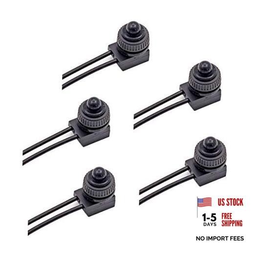 5pcs Push Button Switch Waterproof On-Off Light Wired Switches 12V 6A for gallery