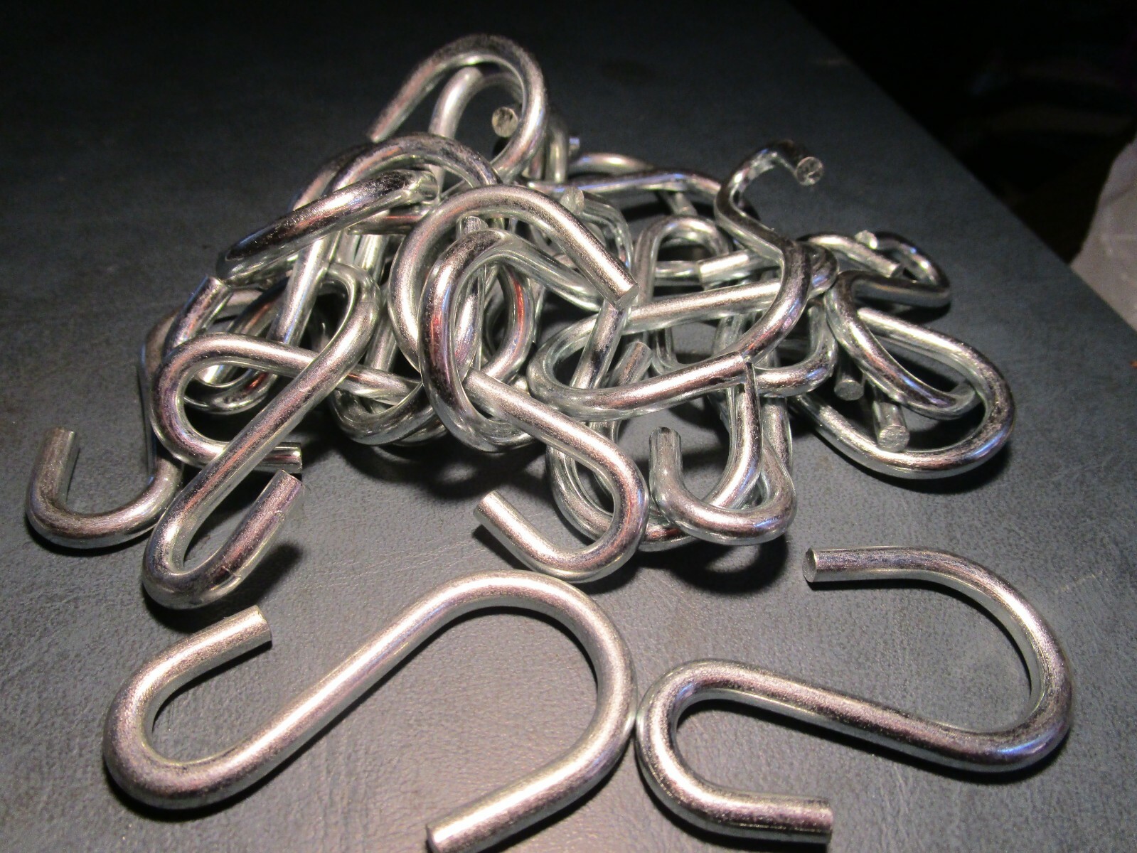 (25) #14 2"L-Inside .187"-Wire 53lb-WLL Zinc Plated S-Hook gallery