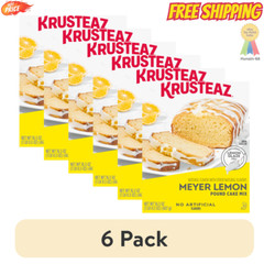 Krusteaz Meyer Lemon Pound Cake and Glaze Mix, 16.5 Oz Box No Artificial Flavors