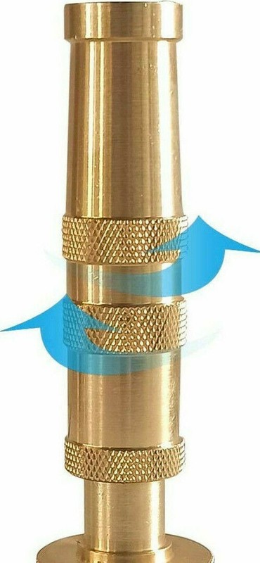 Solid Brass Garden Spray Nozzle 4" Adjustable Twist Water Hose Nozzle gallery