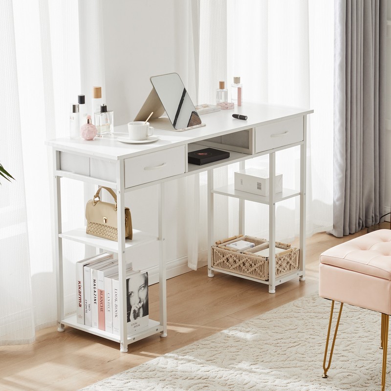 32"/48" Office Computer Desk with 2/3 Fabric Drawers, Multi-function Dresser gallery