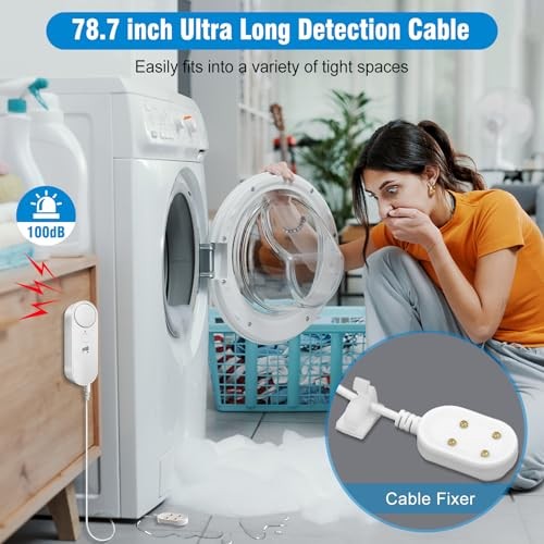 Water Leak Detector 2-Pack – 100dB Loud Alarm with 6.5ft Detection 2 Pack gallery