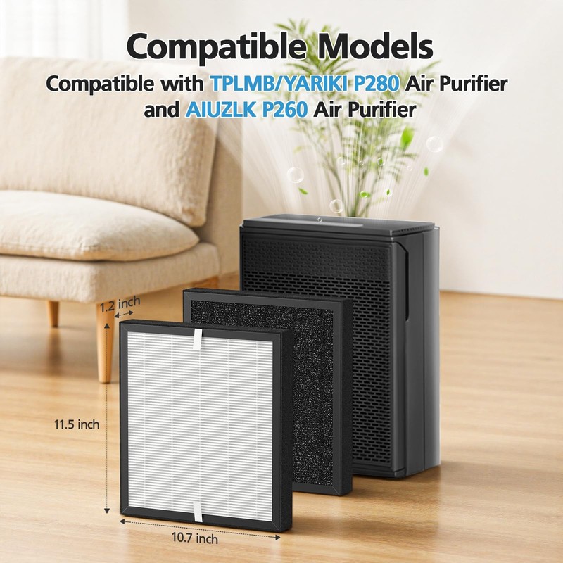 2 Pack P280 P260 Replacement Filter Compatible with TPLMB/YARIKI P280 and AIU... gallery