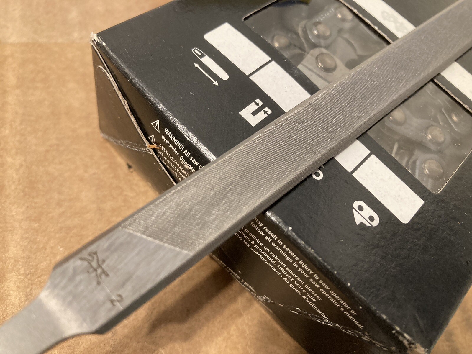 PFERD Double Bevel Chisel Bit Chainsaw File 17082 gallery