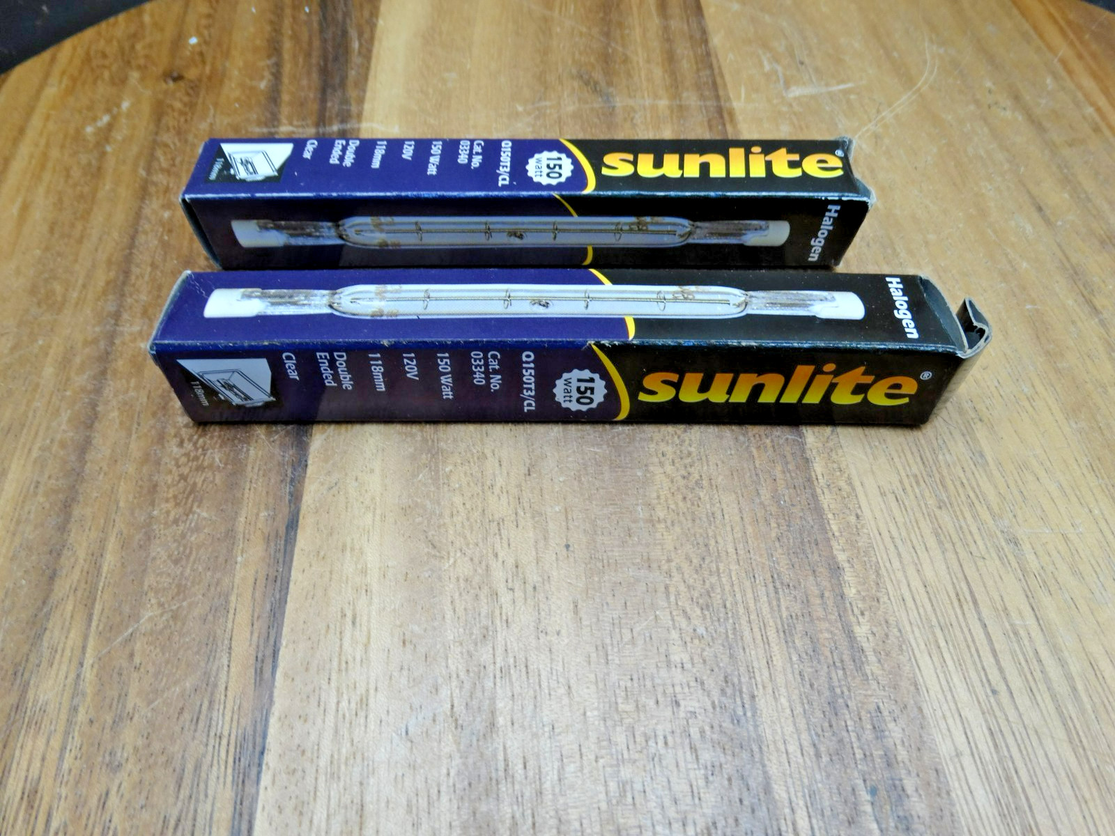 (2) Sunlite 150W 120V Halogen Light Bulbs Clear Double Eneds Q150T3/CL gallery
