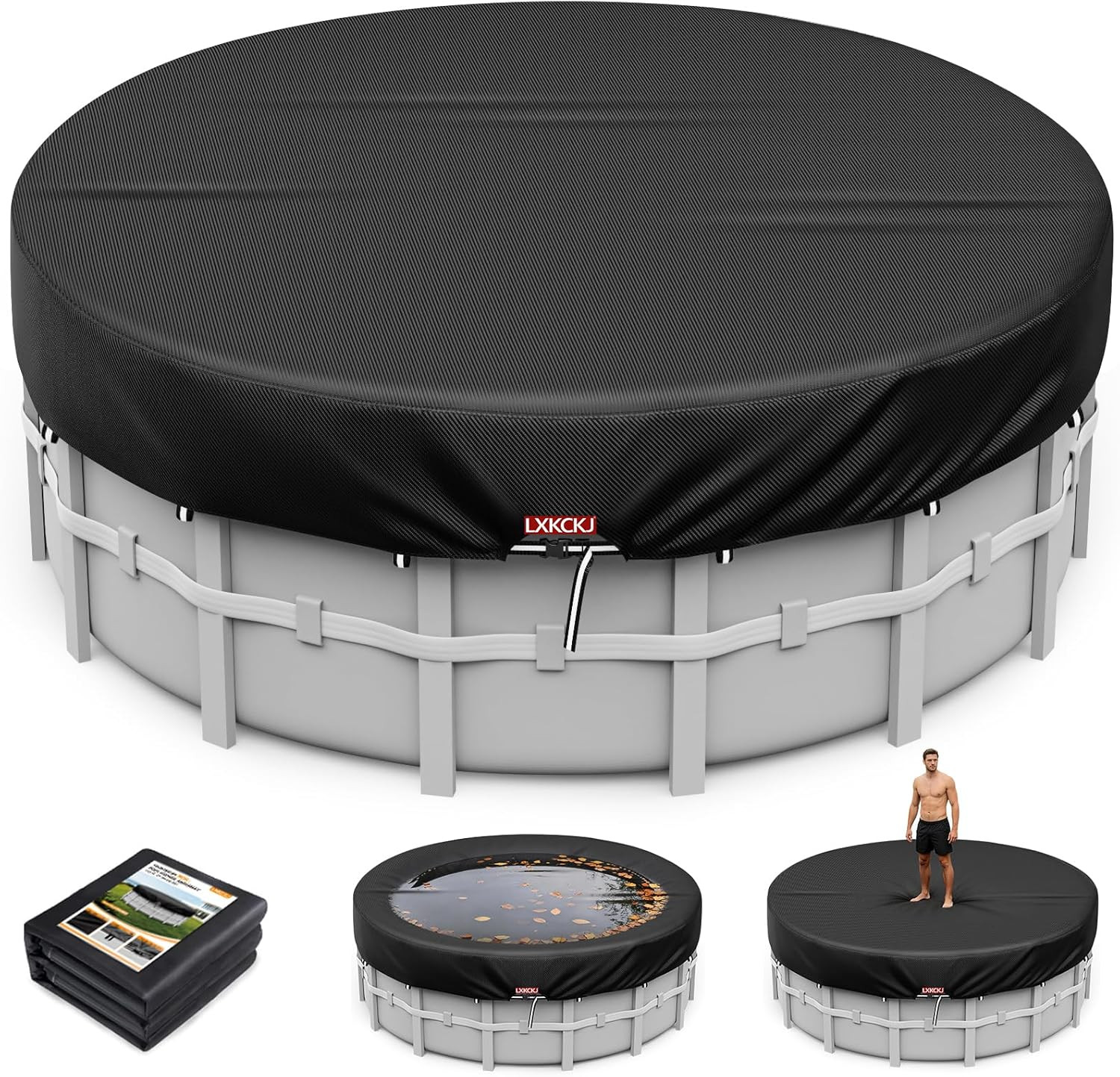 18FT round Pool Cover, Solar Pool Covers for above Ground Pools, 420D Winter Poo gallery